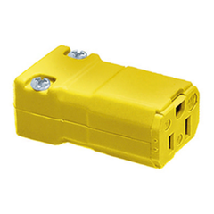 Hubbell HBL5969VY 15A 125V Valise Yellow Nylon Connector Body