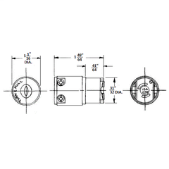 Hubbell HBL7464V Midget Twist-Lock VALISE 15A 125V Connector