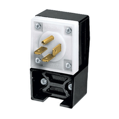 Hubbell Wiring Device-Kellems HBL8421C 20 Amp 3-Phase 250 VAC 3-Pole 4-Wire NEMA 15-20P Black Nylon Straight Blade Plug