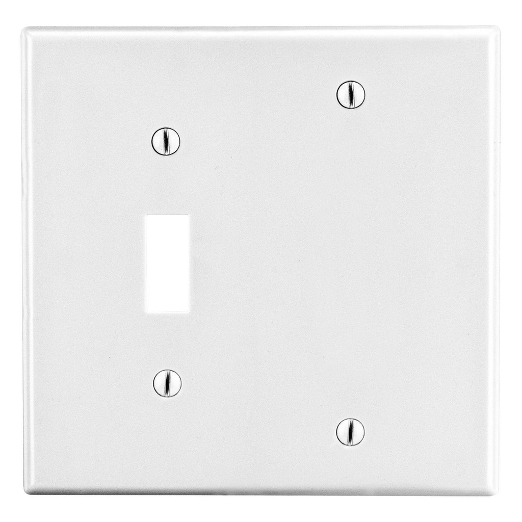 Hubbell Wiring Device-Kellems P113W Wallplate, 2-Gang, 1 Toggle 1 Blank Replacement MPN