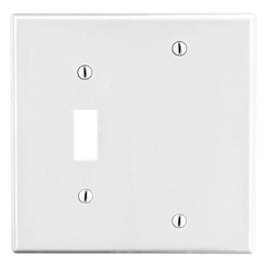 Hubbell Wiring Device-Kellems P113W Wallplate, 2-Gang, 1 Toggle 1 Blank Replacement MPN