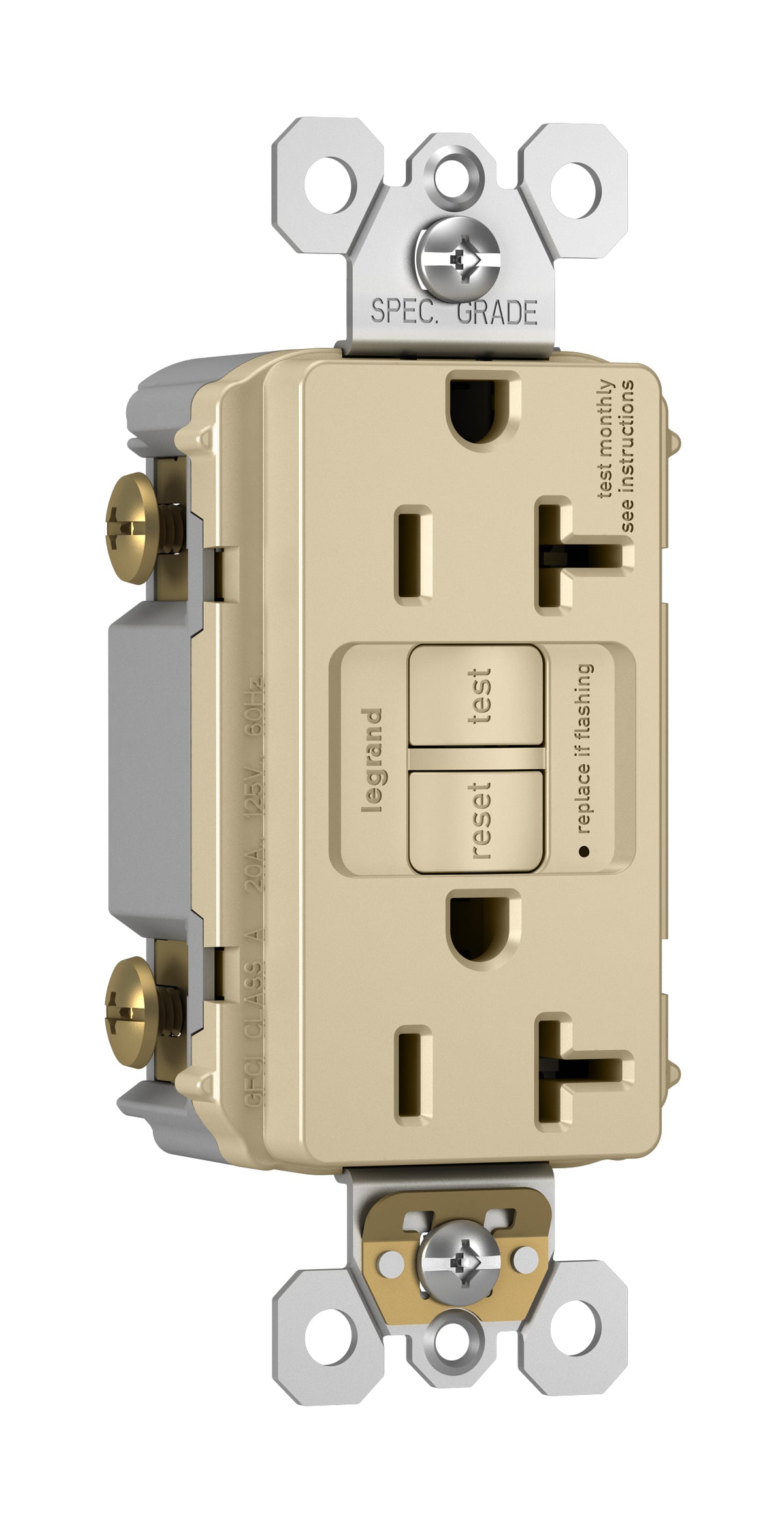 Legrand-Pass & Seymour 2097I 20A 125V Self-Test GFCI Ivory