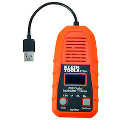 Klein ET910 USB Digital Meter and Tester, 3 to 20 VDC, 0.05 to 3 A, 400 Ohm, LCD