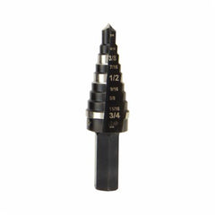 Klein Tools KTSB03 Step Drill Bit Double Fluted #3, 1/4 to 3/4-Inch