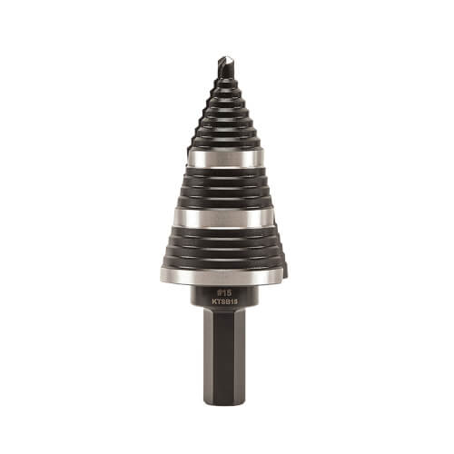 Klein KTSB15 Step Drill Bit #15 Double Fluted 7/8 to 1-3/8-Inch