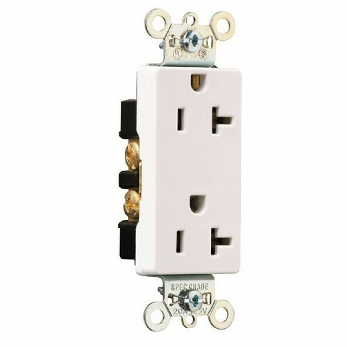 Legrand 26352W Heavy-Duty Decorator Spec Grade Duplex Receptacle 20amp 125volt