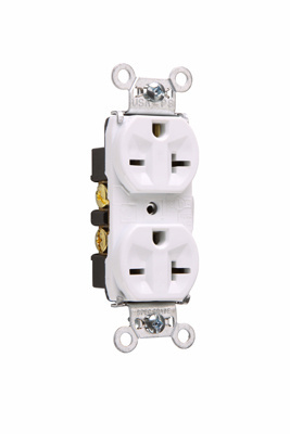 Legrand 5862I Heavy-Duty Spec Grade Duplex Receptacle 20A 250V - Ivory