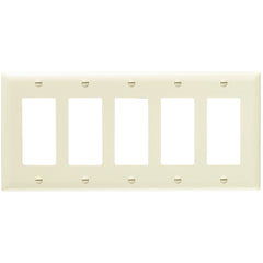 Legrand TP265-LA Trademaster Plate Standard Wallplate 5 Gangs Light Almond Replacement MPN