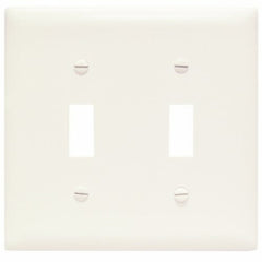 Legrand-Pass & Seymour TP2-W Trademaster Standard Wallplate 2 Gangs 4.7 in H x 4.56 in W