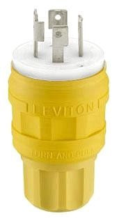 Leviton 28W75 Locking Plug 30A 250 Volt 3 Pole 4 Wire NEMA L15-30P