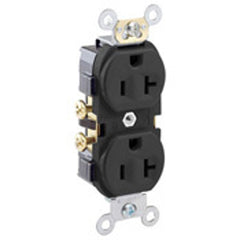 Leviton CR20-E 20 Amp 125 Volt NEMA 5-20R 2P 3W Narrow Body Duplex Receptacle Commercial Grade