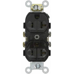 Leviton CR20-E 20 Amp 125 Volt NEMA 5-20R 2P 3W Narrow Body Duplex Receptacle Commercial Grade