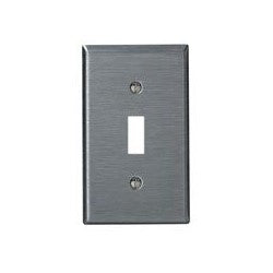 Leviton 84001-40 1-Gang Toggle Device Switch Wallplate, Stainless Steel