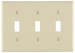 Leviton 80711-T N3 Standard Size Traditional Wallplate 3 Gangs Light Almond