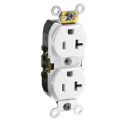 Leviton CR020-W Duplex Receptacle Outlet 20 Amp 125 Volt 2-Pole 3-Wire