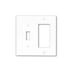 Leviton 80707-W 4.5 in x 4.56 in Standard Combination Wallplate