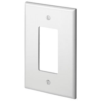 Leviton 88601 1-Gang Smooth White Thermoset Device Mount Oversize Decorator/GFCI Wallplate