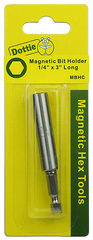 L.H. Dottie MBHC Magnetic Bit Holder 1/4 IN Drive Size 3 IN Overall Length