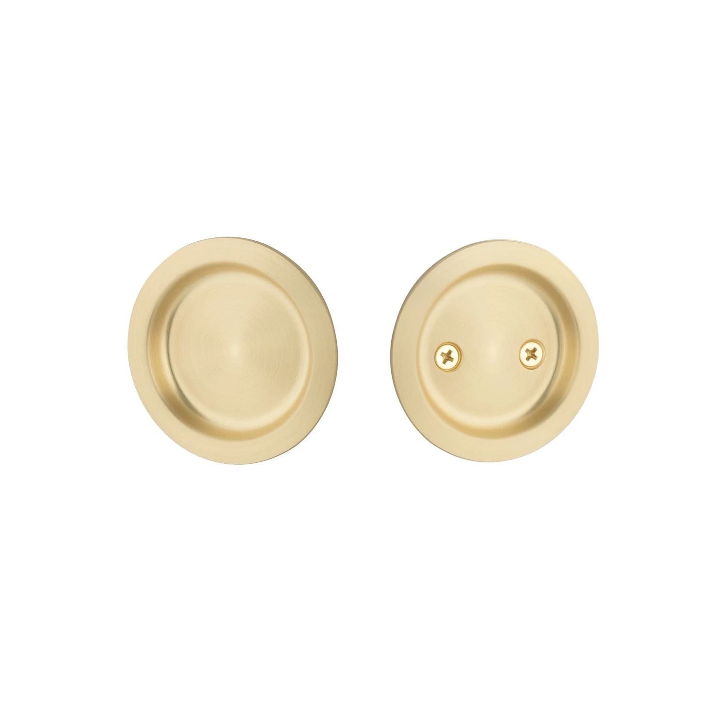 EMTEK Emtek EETPDRND62SB Round Pocket Door Lock Satin Brass