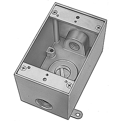 ABB DIH3-1-LM-WH Red Dot Weatherproof Box 1-Gang (3 Hubs)