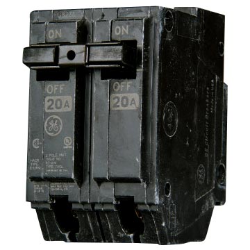 GE THQL21125 THQL Molded Case Circuit Breaker, 120/240 VAC, 125 Amp, 10 kA Interrupt, 2 Poles, Non-Interchangeable Thermal Magnetic/LI Trip