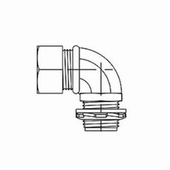 Hubbell 3423 RACO Conn LQTGHT 90DEG 3/4TS STL 3423