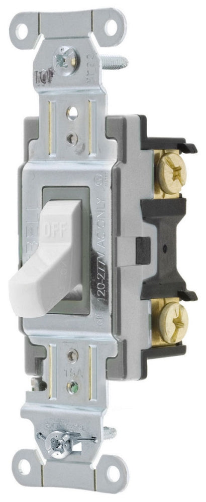 Hubbell CSB115W Switch, Spec, SP, 15A 120/277V, B+S