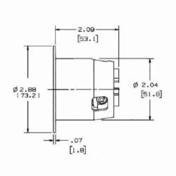 Hubbell HBL2615 HUB 3W 30A-125V Flanged Inlet