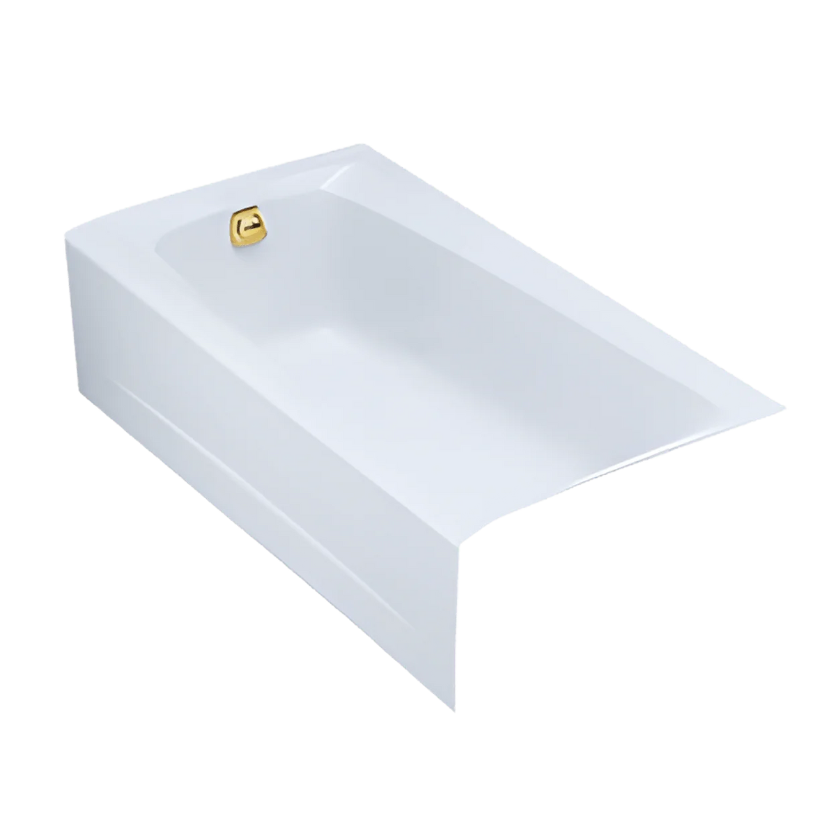 Kohler K-505-0 Mendota Cast Iron Soaking Tub 45 gal 60 in x 32 in x 16-1/4 in Left Drain