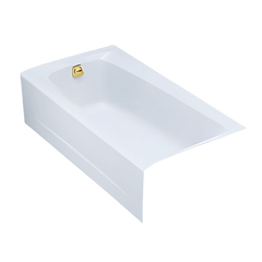 Kohler K-505-0 Mendota Cast Iron Soaking Tub 45 gal 60 in x 32 in x 16-1/4 in Left Drain