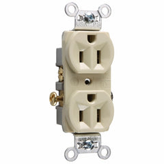 Legrand-Pass & Seymour CR15-I Commercial Spec Grade Duplex Receptacle Side Wire 15amp 125volt Ivory