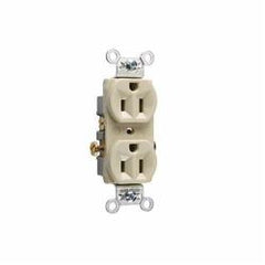 Legrand-Pass & Seymour CR15-I Commercial Spec Grade Duplex Receptacle Side Wire 15amp 125volt Ivory