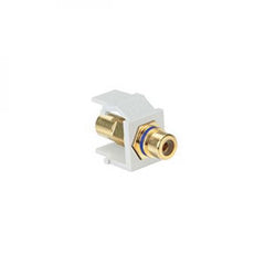 Leviton 40830-BWL RCA Feedthrough QuickPort Connector, Gold-Plated, (Each)