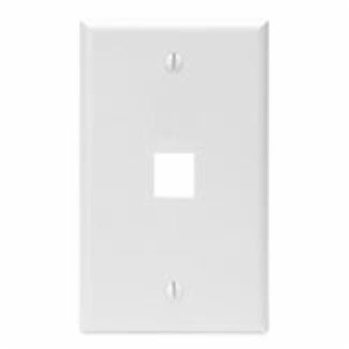 Leviton 41080-1WP QuickPort 1-Gang Wall Plate 1-Port White