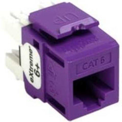 Leviton 61110-RP6 eXtreme CAT6 QuickPort Jack, Purple