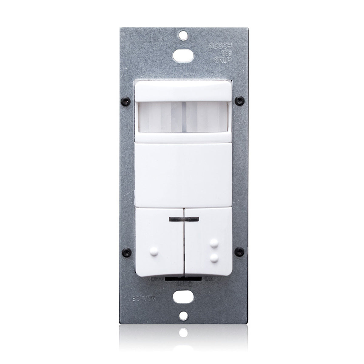 Leviton ODS0D-IDW Dual-Relay Passive Infrared Wall Switch Occupancy Sensor 2100 sq.ft. Coverage