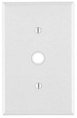 Leviton PJ11-W 1-Gang 0.406 Hole Telephone/Cable Wallplate Midway Size