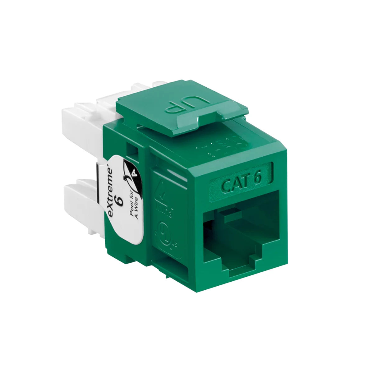 Leviton 61110-RV6 eXtreme CAT6 QuickPort Jack, Green