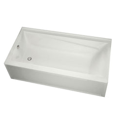 MAAX 105519-L-000-001 Maax Exhibit IFS 60 Inch x 30 Inch x 18 Inch Acrylic Soaking Bathtub, Left Hand Drain, White