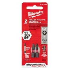 Milwaukee 48-32-4444 Shockwave 2-Piece Impact Phillips #2 Insert Bits