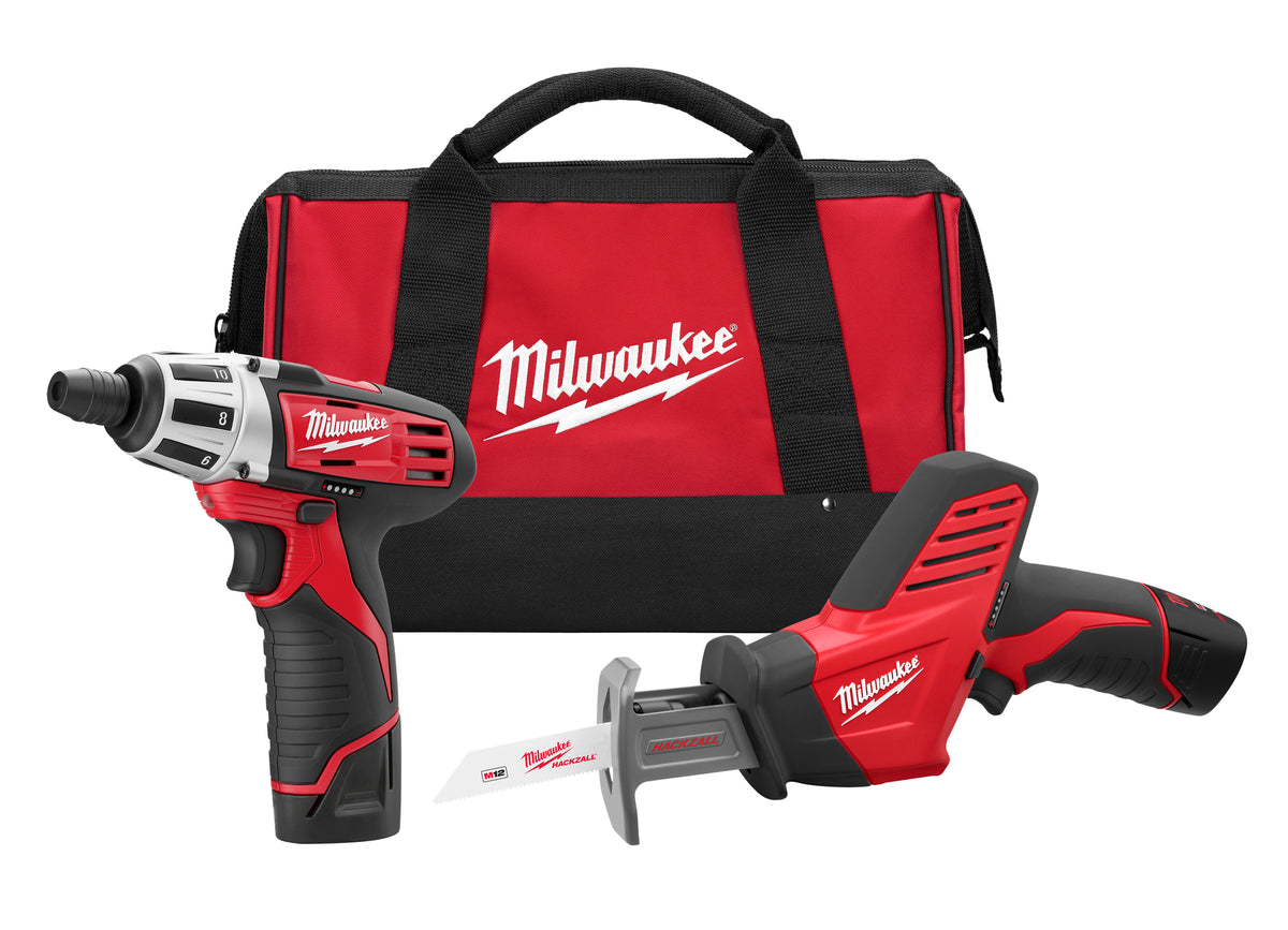 Milwaukee 2490-22 M12 Cordless Lithium-Ion 2-Tool Combo Kit