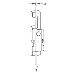 nVent CADDY CATHP4Z34 Cat HP J-Hook Clip to Rod/Wire Clip, 30 lb Static Load, 1/4 Rod, #12-#8 Wire