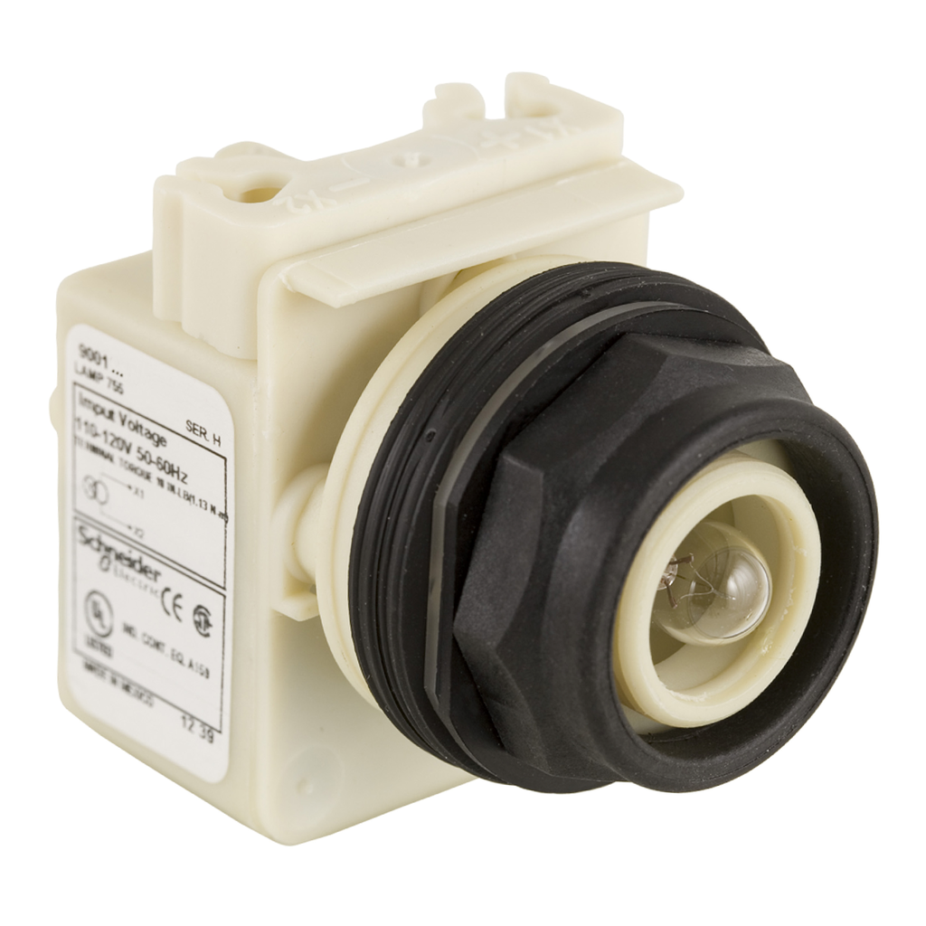 Schneider Electric 9001SKP1 Square D 30 mm 110-120 Volt Plastic Bezel Standard Round Pilot Light