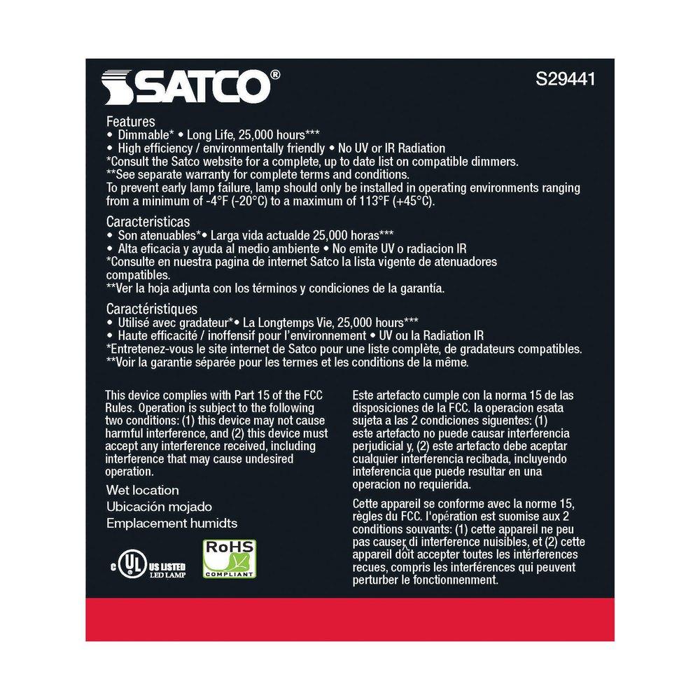 SATCO S29441 15 W Dimmable LED Medium E-26