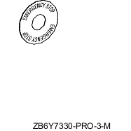 Schneider Electric ZB6Y7330 Square D Yellow Circular Legend Plate 16mm Replacement MPN