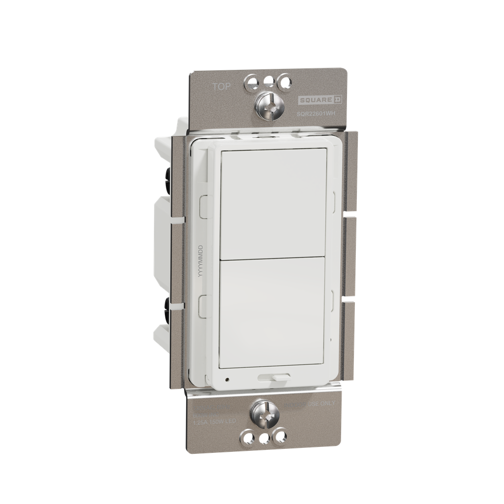 Square D SQR22601WH Dimmer, X Series, 600W, Single Pole, 3 Way