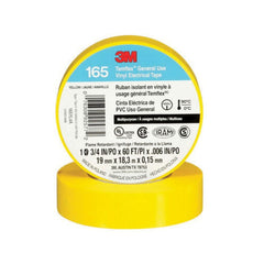 3M 165YL4A Temflex Vinyl Electrical Tape, Yellow, 60 ft x 3/4 in