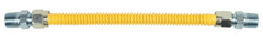 BrassCraft CSSD44-18 1/2 x 1/2, MPT x MPT, 18 L, 1/2 PSI, Yellow, Polymer Blend Coated 304L Stainless Steel