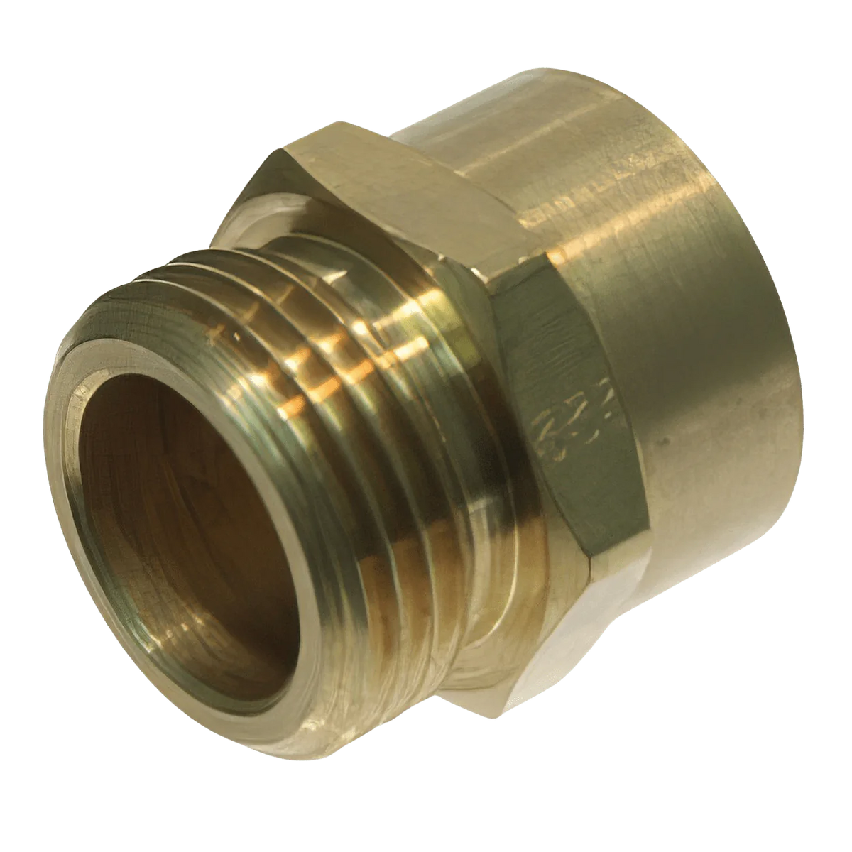 BrassCraft HU22-12-12TPX Lead Free MIP x Male Hose Thread Garden Hose Adaptor, 3/4 x 3/4 Inch, Brass