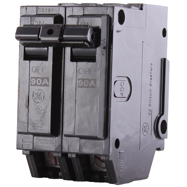 GE THQL2190 THQL Molded Case Circuit Breaker, 120/240 VAC, 90 Amp, 10 kAIC, 2 Poles